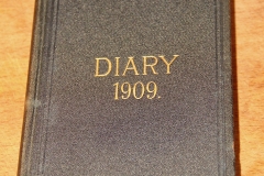 LE Hall's 1909 Diary outside cover
