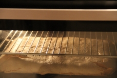 The roulade ready to come out of the oven
