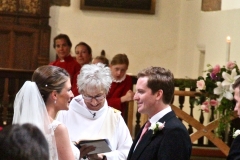 Nicola and Chris making their vows