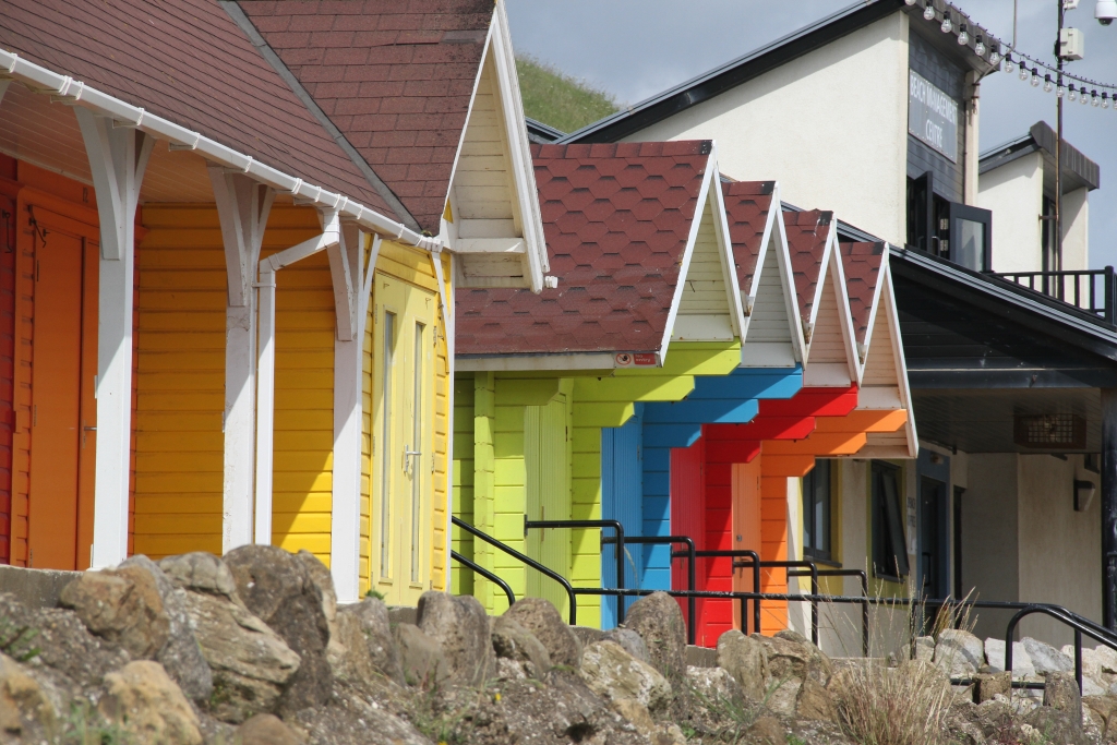 North Bay Beach Chalets, glowing in the sunshine