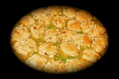 Pesto Chicken with Cheesy Dumplings 
