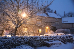 Orchard Farm at night