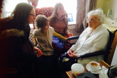 Alice Mason with Pippa, Calypso and Arty Cragg