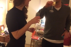 Sam and Nick - a toast to the happy couple