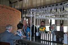 Pre-dinner drinks at the RSC Roof Top, Stratford