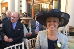 Angela Raine, mother of the bride