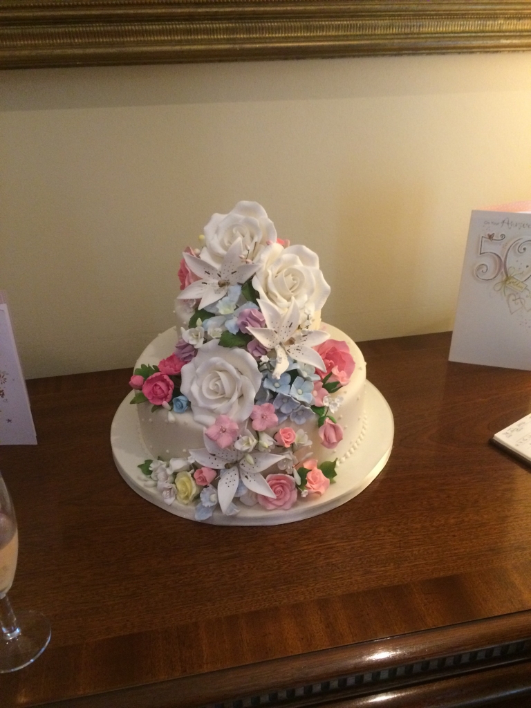The Wynns' Golden Wedding cake