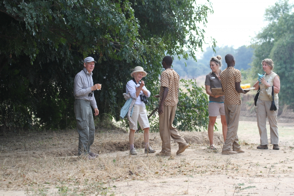 Post safari walk champagne breakfast!