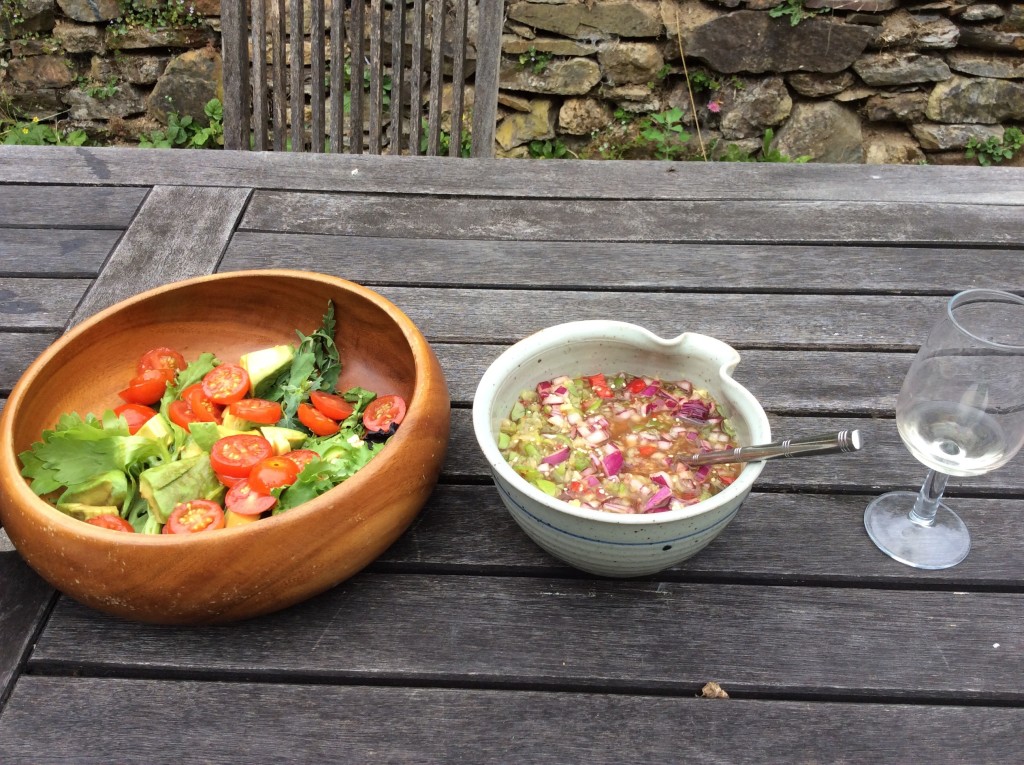 Colourful salads to go with the chicken